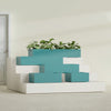 Antwerp Extra Large Long Rectangle Fiberglass Planter - 48 in x 24 in x 12 in - Satin Sea Foam - Satin Sea Foam,48 in x 24 in x 12 in