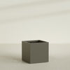 Montroy Large Cube Square Fiberglass Planter - 36 in x 36 in x 36 in - Matte Bronze - Matte Bronze,36 in x 36 in x 36 in