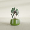 Short Hayden Small Round Fiberglass Planter - 12 in x 12 in x 7 in - Satin Green - Satin Green,12 in x 12 in x 7 in
