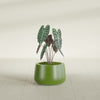 Short Hayden Small Round Fiberglass Planter - 12 in x 12 in x 7 in - Satin Green - Satin Green,12 in x 12 in x 7 in