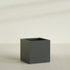 Montroy Large Cube Square Fiberglass Planter - 40 in x 40 in x 40 in - Matte Charcoal - Matte Charcoal,40 in x 40 in x 40 in