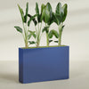 Amesbury Extra Large Narrow Rectangle Fiberglass Planter - 48 in x 10 in x 32 in - Matte Cobalt Blue - Matte Cobalt Blue,48 in x 10 in x 32 in