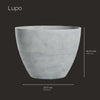 Lupo - 20in x 20in x 15.4 - Concrete Stone - Concrete Stone,20 in x 20 in x 15.5 in - Concrete Stone,20 in x 20 in x 15.5 in - Concrete Stone,20 in x 20 in x 15.5 in - Concrete Stone,20 in diam. x 15.4 in