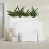 Hollywood Large Narrow Rectangle Fiberglass Planter - 36 in x 12 in x 24 in - Matte White - Matte White,36 in x 12 in x 24 in