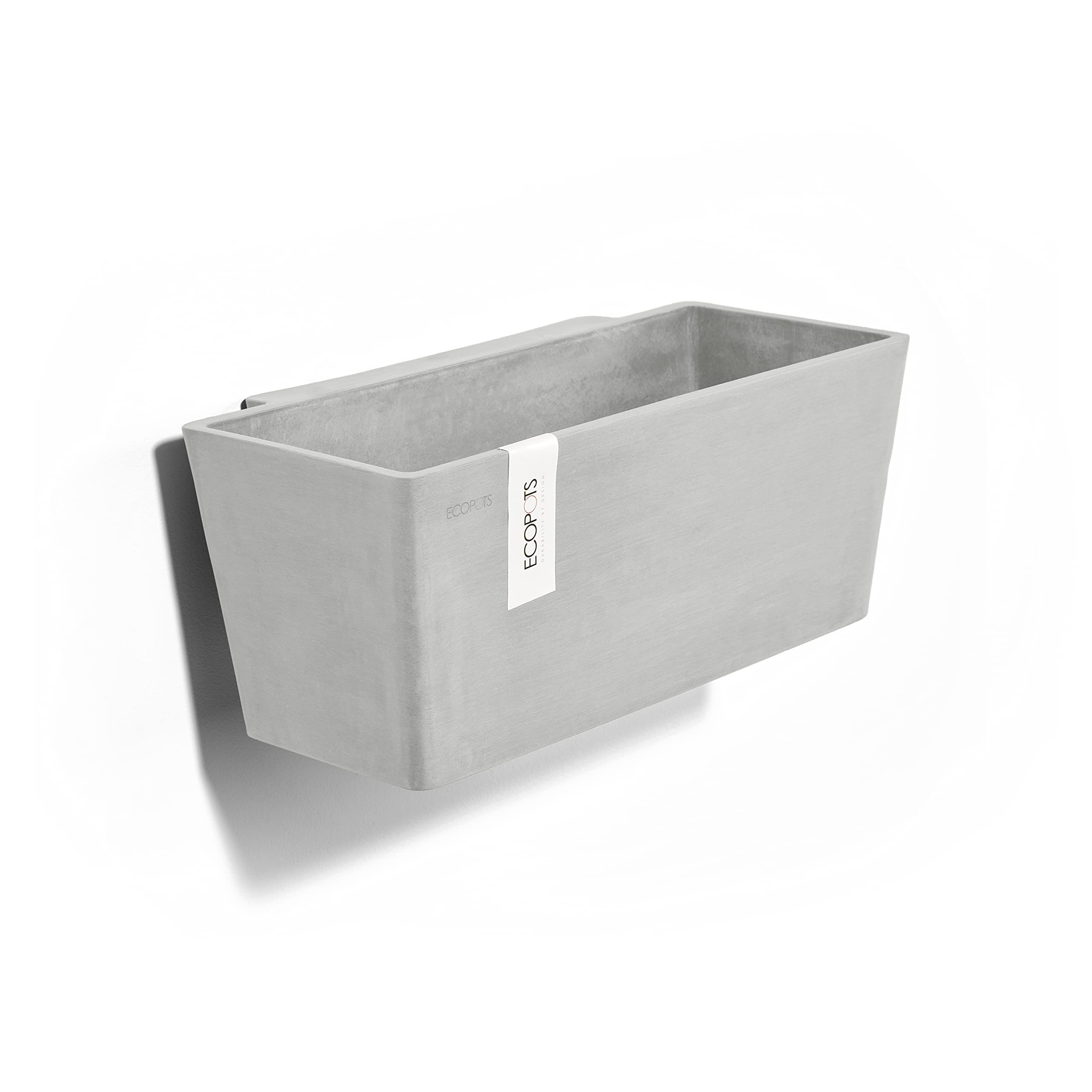 Manhattan Small Rectangle Wall Planter - 13.75 in x 6.75 in x 6 in - White Grey - White Grey,13.75 in x 6.75 in x 6 in