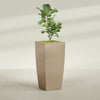 Toulan Extra Large Tall Tapered Square Fiberglass Planter - 28 in x 28 in x 60 in - Metallic Gold - Metallic Gold,28 in x 28 in x 60 in