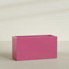 Brisbane Extra Large Long Rectangle Fiberglass Planter - 60 in x 24 in x 32 in - Gloss Pink Violet - Gloss Pink Violet,60 in x 24 in x 32 in