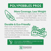 PolyPebbles - White - Bag of Small Rocks (2.4lbs) - Grey,Small Pebbles,Single 2.4 lb bag