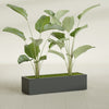Cuba Large Long Rectangle Fiberglass Planter - 48 in x 14 in x 12 in - Matte Charcoal - Matte Charcoal,48 in x 14 in x 12 in