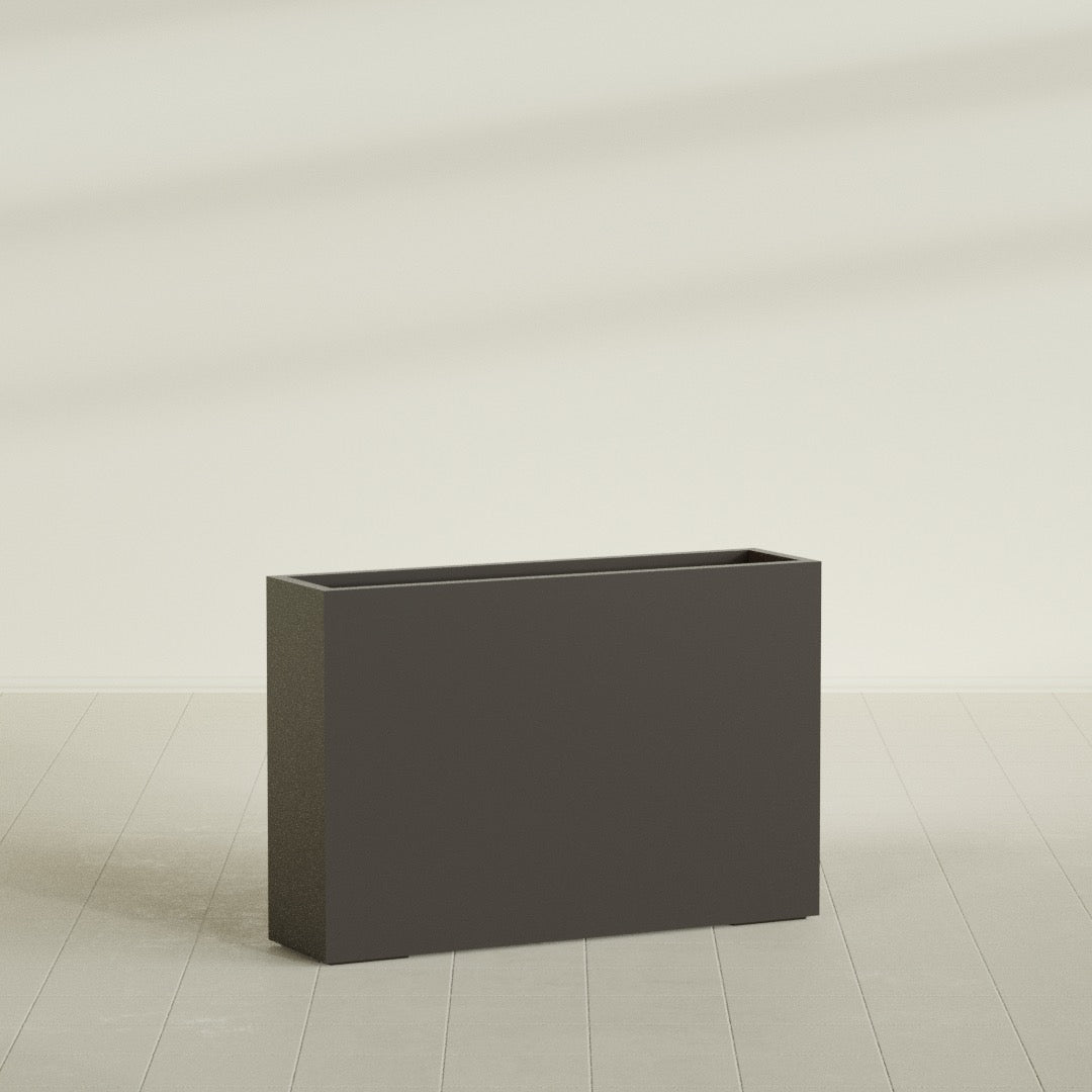 Delray Extra Large Long Rectangle Fiberglass Planter - 48 in x 12 in x 32 in - Matte Brown - Matte Brown,48 in x 12 in x 32 in