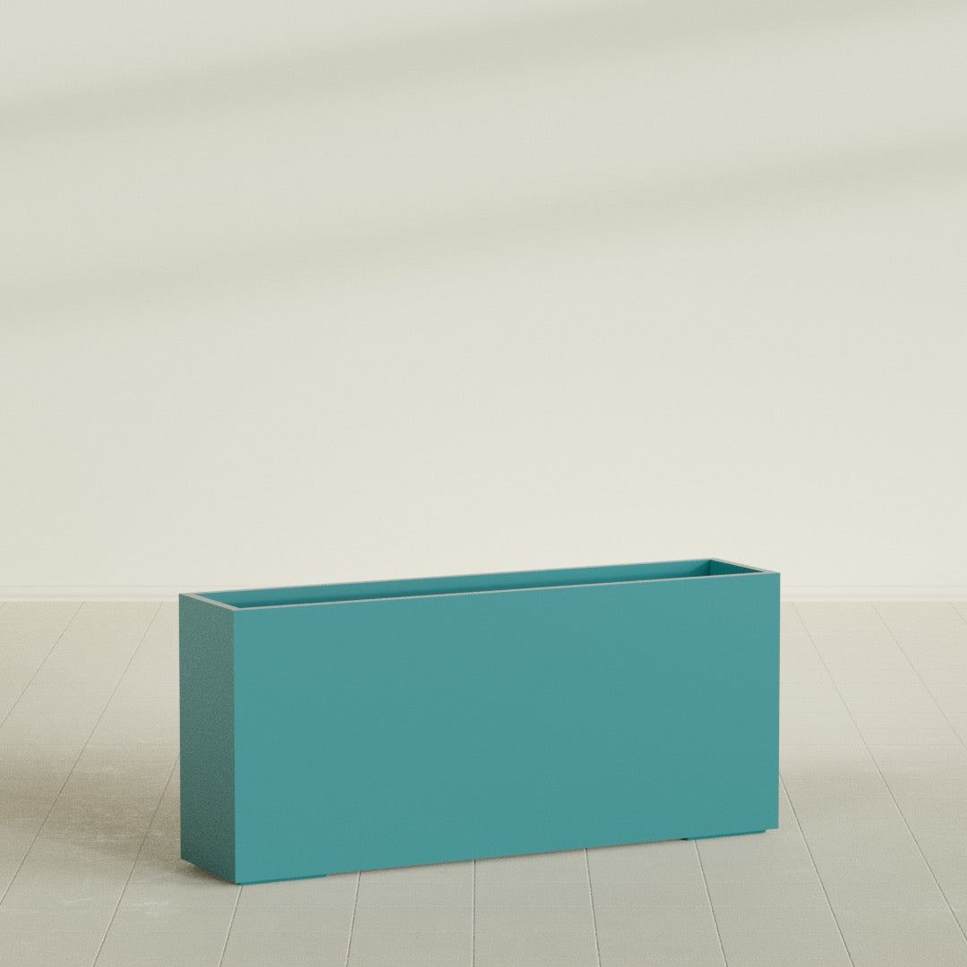 Potsdam Extra Large Long Rectangle Fiberglass Planter - 72 in x 16 in x 32 in - Satin Sea Foam - Satin Sea Foam,72 in x 16 in x 32 in