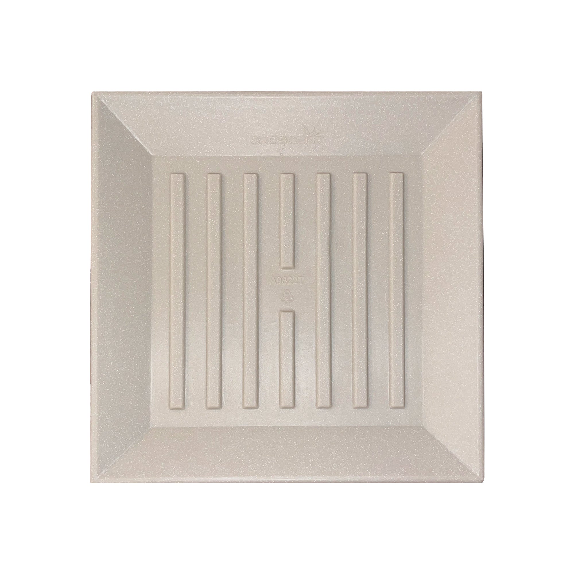 Square Plastic Plant Saucer - 12.75" Square - Parchment - Parchment,16.5 in x 16.5 in x 1.25 in