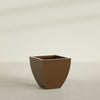 Lima Medium Tapered Square Fiberglass Planter - 24 in x 24 in x 24 in - Metallic Bronze - Metallic Bronze,24 in x 24 in x 24 in