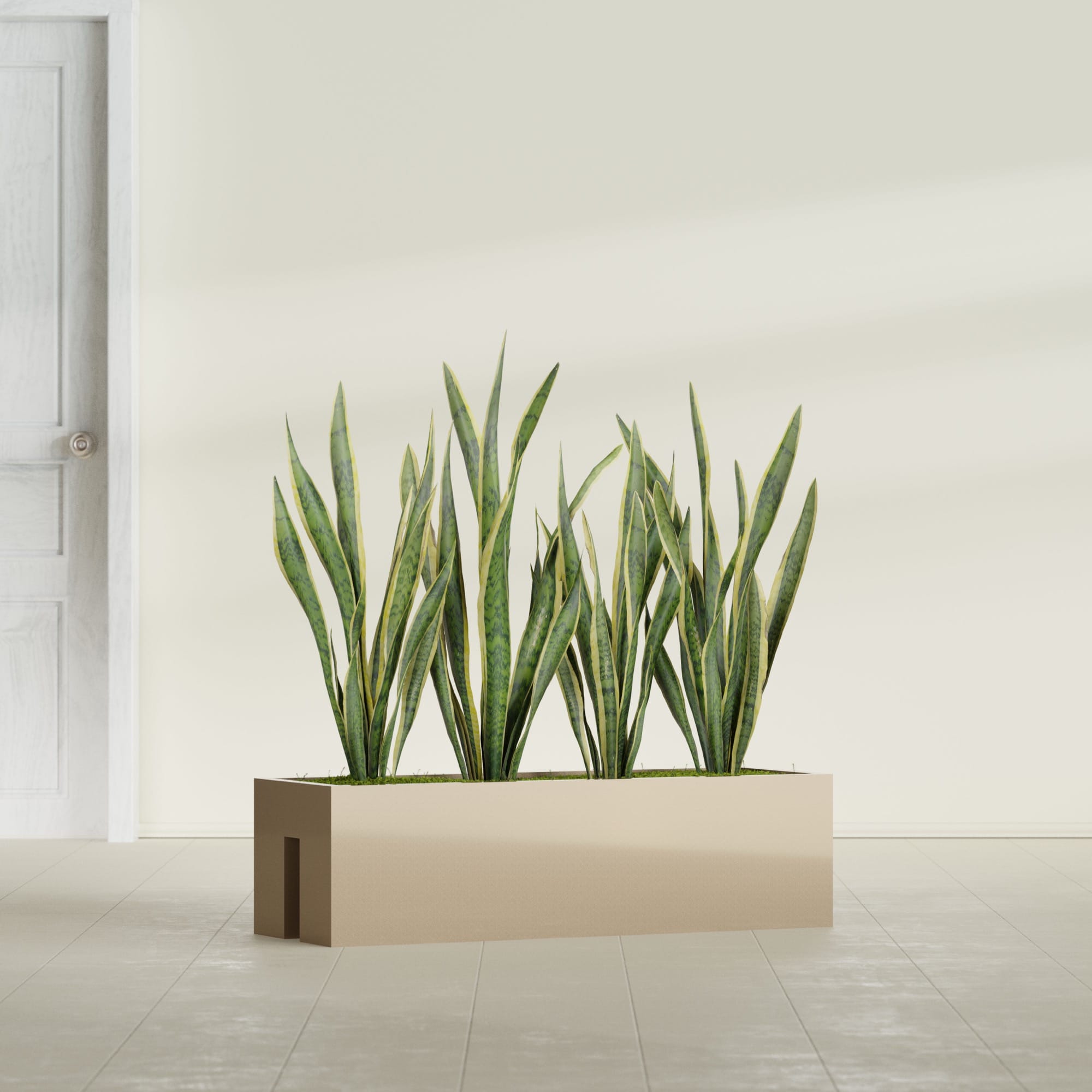 Tiergarden Large Long Over The Railing Rectangle Fiberglass Planter - 36 in x 12 in x 10 in - Metallic Gold - Metallic Gold,36 in x 12 in x 10 in