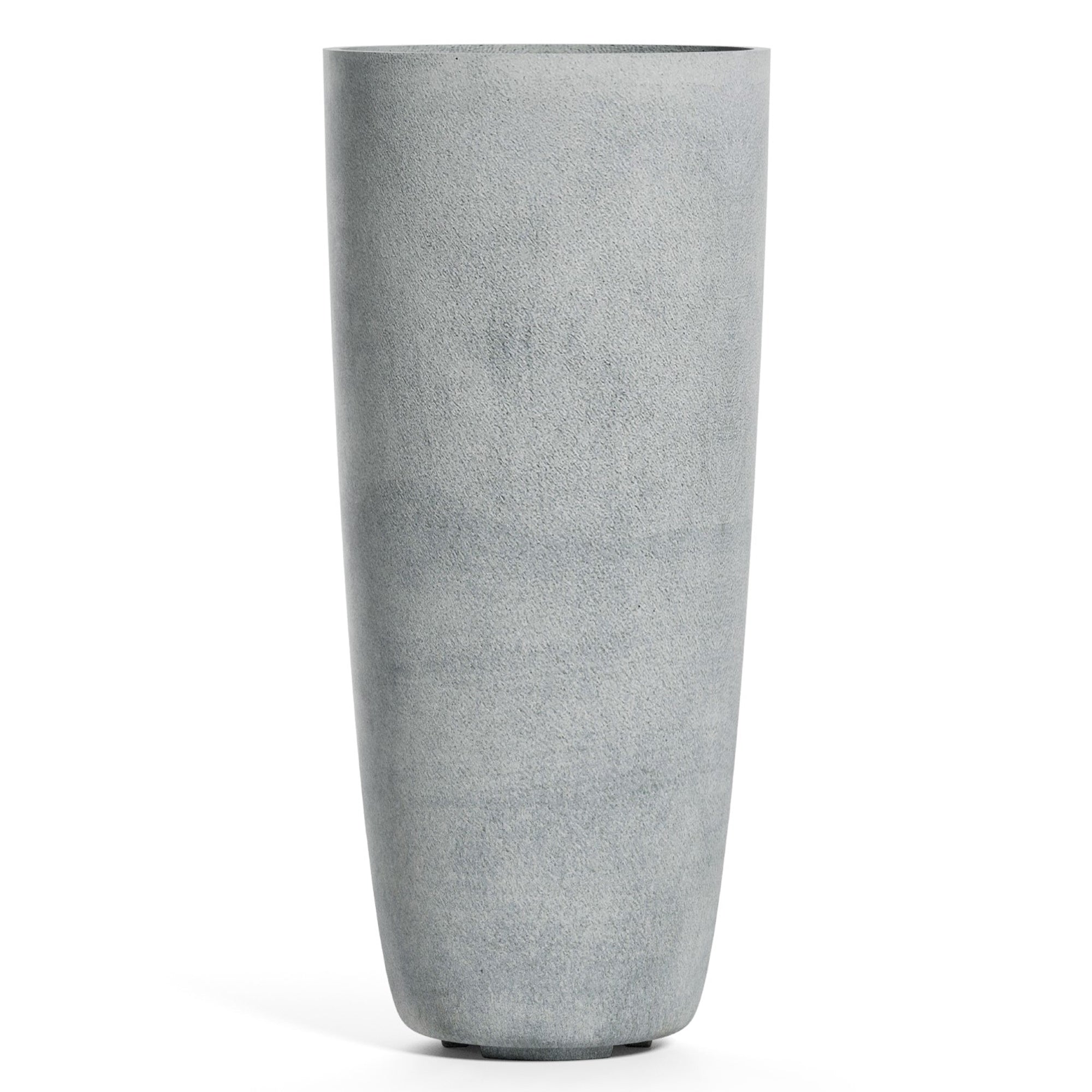 Lofto Tall Planter – Concrete Stone Finish – Fiberglass Indoor/Outdoor and Weather-Resistant Large Planter (14.5" D x 30.5" H Exterior, 13.4" D x 30.3" H Interior) - Concrete Stone,14.5 in x 14.5 in x 30.5 in - Concrete Stone,14.6 in diam. x 30.5 in  - Concrete Stone,14.6 in diam. x 30.5 in
