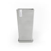 Rotterdam Medium Tall Square Planter - 12.25 in x 12.25 in x 22 in - Planter + Saucer - White Grey - White Grey,12.25 in x 12.25 in x 22 in,Planter + Saucer