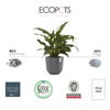 Oslo Small Round Planter - 13.8 in x 13.8 in x 12 in - Grey - Grey,13.75 in x 13.75 in x 12 in,Planter Only