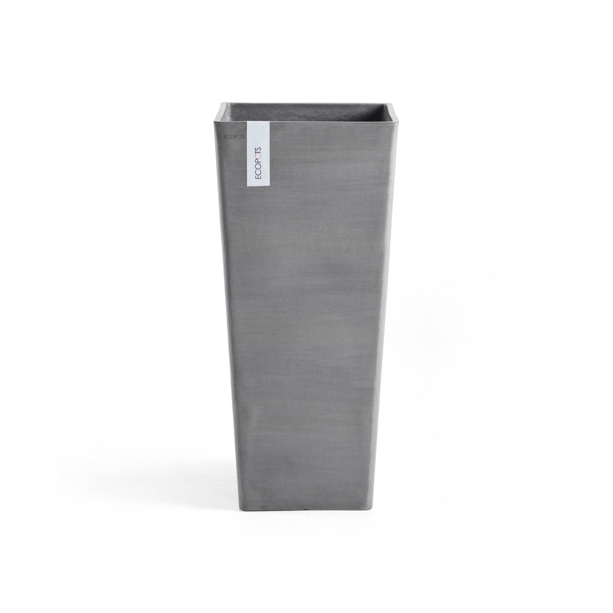 Rotterdam Medium Tall Square Planter - 12.6 in x 12.6 in x 27.5 in - Grey - Grey,12.5 in x 12.5 in x 27.5 in,Planter Only