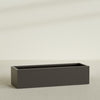 Torino Extra Large Wide Rectangle Fiberglass Planter - 72 in x 24 in x 18 in - Matte Brown - Matte Brown,72 in x 24 in x 18 in