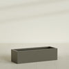 Reade Small Tabletop Rectangle Fiberglass Planter - 18 in x 6.5 in x 5 in - Matte Bronze - Matte Bronze,18.5 in x 6.5 in x 5 in