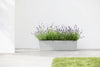 Bruges Large Rectangle Planter - 31.5 in x 8 in x 8 in - White Grey - White Grey,31.5 in x 8 in x 8 in