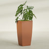 Toulan Large Tall Tapered Square Fiberglass Planter - 20 in x 20 in x 42 in - Matte Terracotta - Matte Terracotta,20 in x 20 in x 42 in