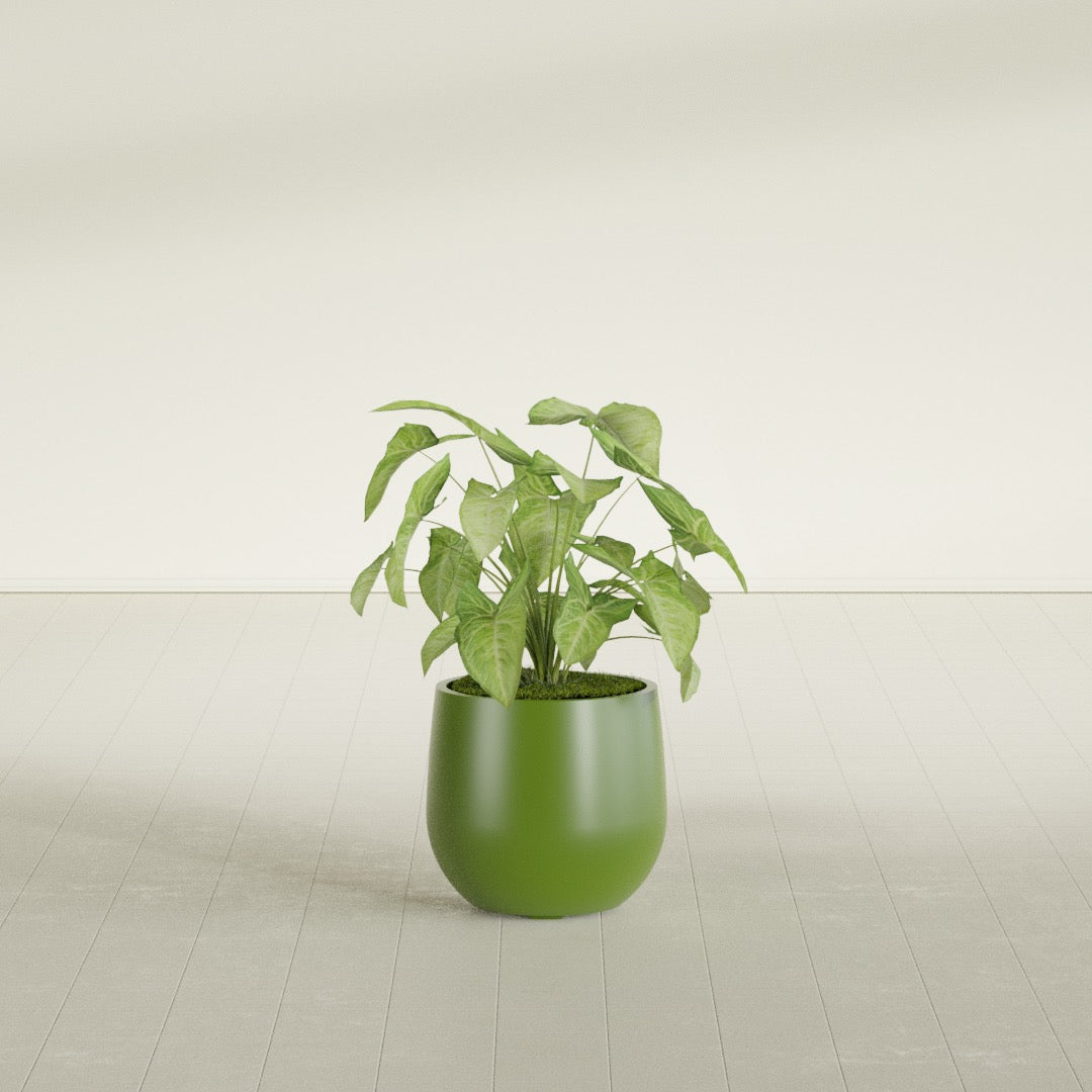 Westfield - 15in diam. x 14in - Satin Green - Satin Green,15 in diam. x 14 in H