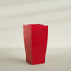 Toulan Extra Large Tall Tapered Square Fiberglass Planter - 28 in x 28 in x 60 in - Gloss Red - Gloss Red,28 in x 28 in x 60 in