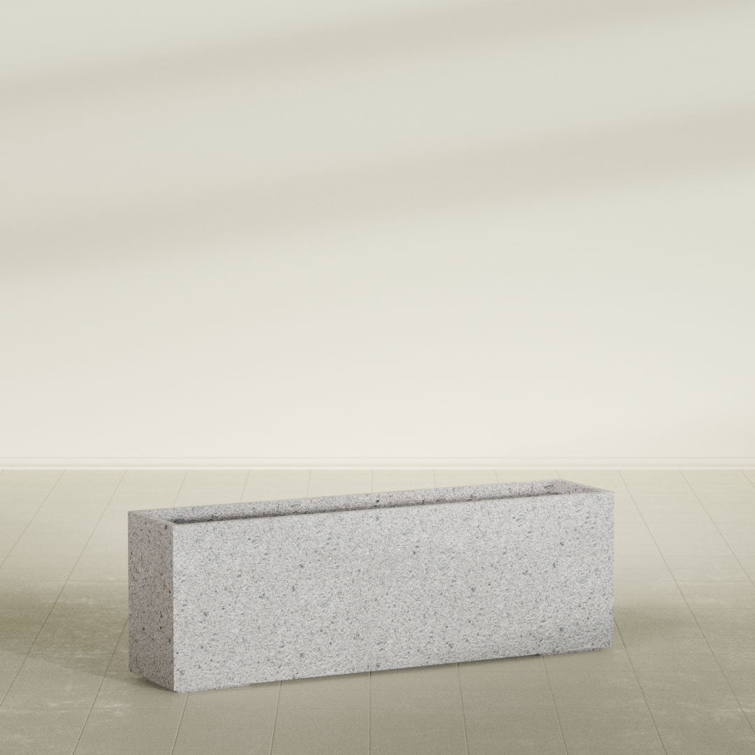 ProTone Fiberglass Premium Finish Extra Large Rectangle Planter - 72 in x 16 in x 24 in - StoneLight - Pearlstone - StoneLight - Pearlstone,72 in x 16 in x 24 in