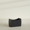 Seoul Large Curved Abstract Fiberglass Planter - 36 in x 16 in x 24 in - Matte Black - Matte Black,36 in x 16 in x 24 in
