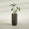 Saint Tropez Extra Large Tall Round Fiberglass Planter - 24 in x 24 in x 50 in - Matte Brown - Matte Brown,24 in x 24 in x 50 in