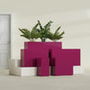 Potsdam Extra Large Long Rectangle Fiberglass Planter - 72 in x 16 in x 32 in - Gloss Eggplant - Gloss Eggplant,72 in x 16 in x 32 in