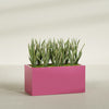 Granada Extra Large Long Rectangle Fiberglass Planter - 48 in x 24 in x 24 in - Gloss Pink Violet - Gloss Pink Violet,48 in x 24 in x 24 in