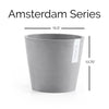 Amsterdam Small Round Planter - 15.8 in x 15.8 in x 13.8 in - Taupe - Taupe,15.75 in x 15.75 in x 13.75 in,Planter Only