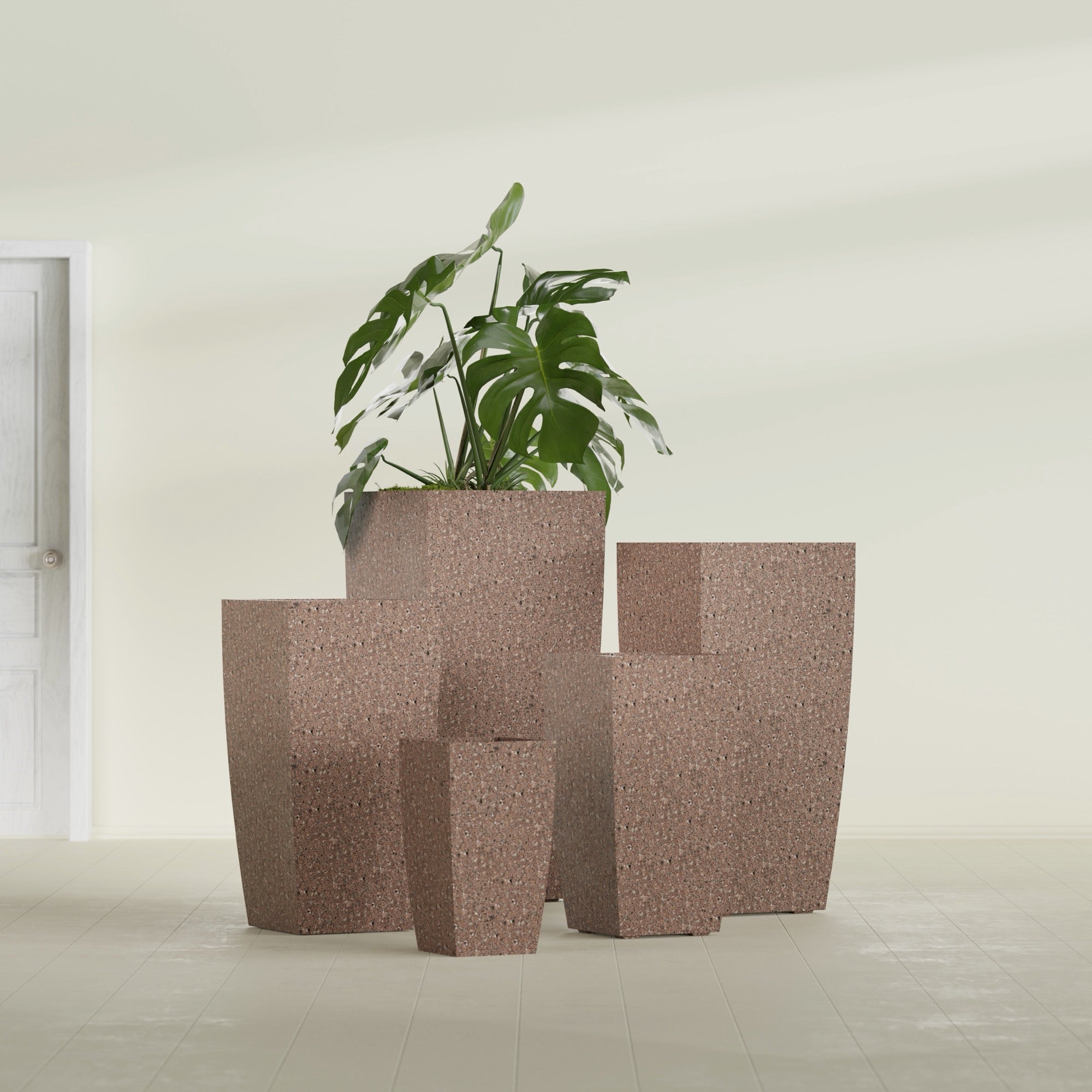 Tapered Column - 16in x 16in x 30in - StoneLight - Sunstone - StoneLight - Sunstone,16 in x 16 in x 30 in