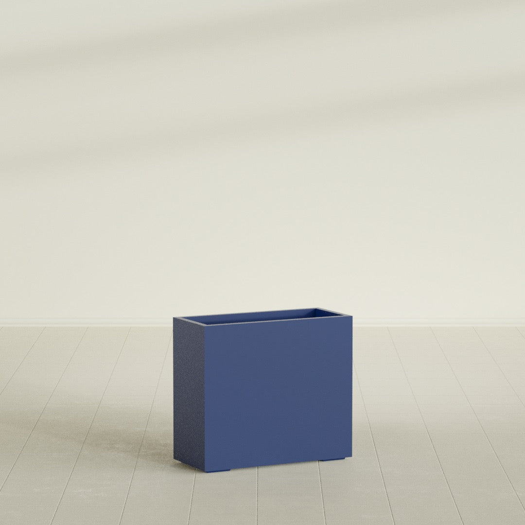 Potsdam Large Rectangle Fiberglass Planter - 36 in x 16 in x 32 in - Matte Cobalt Blue - Matte Cobalt Blue,36 in x 16 in x 32 in