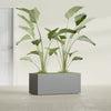 Badalona Large Tall Rectangle Fiberglass Planter - 39 in x 17 in x 17 in - Metallic Gunmetal - Metallic Gunmetal,39 in x 17 in x 17 in
