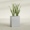 Perth Large Tall Rectangle Fiberglass Planter - 36 in x 16 in x 42 in - Metallic Silver - Metallic Silver,36 in x 16 in x 42 in