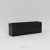 Tolga Medium Rectangle Fiberglass Planter - 16 in x 16 in x 24 in - Gloss Black - Gloss Black,16 in x 16 in x 24 in