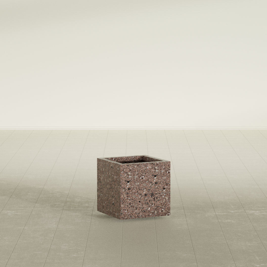 ProTone Fiberglass Premium Finish Small Cube Square Planter - 16 in x 16 in x 16 in - StoneLight - Sunstone - StoneLight - Sunstone,16 in x 16 in x 16 in