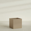 Montroy Extra Large Cube Square Fiberglass Planter - 48 in x 48 in x 48 in - Metallic Gold - Metallic Gold,48 in x 48 in x 48 in