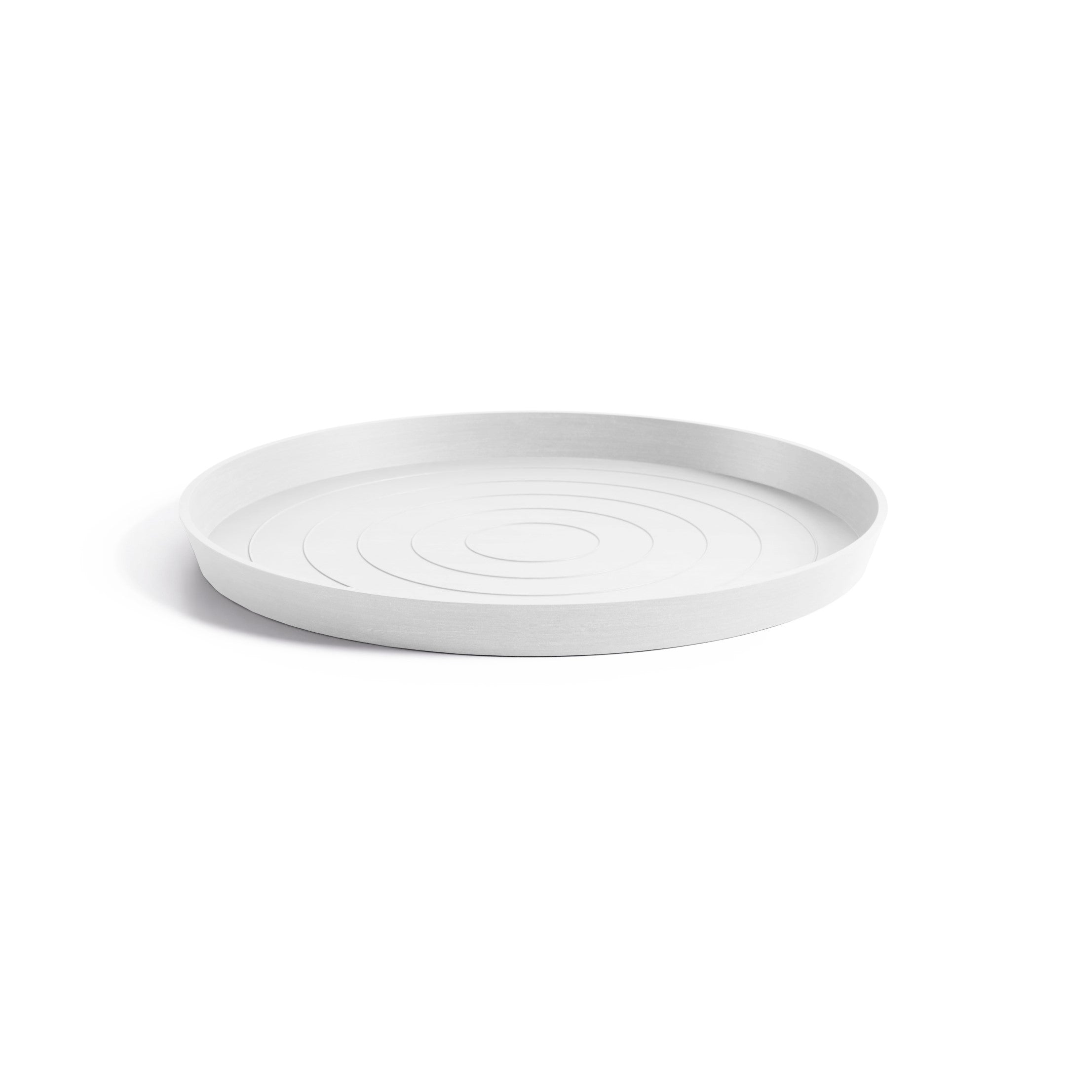Medium Round Saucer - 23 in x 23 in x 1.8 in - Pure White - Pure White,23 in x 23 in x 1.75 in