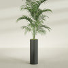 Corry Large Tall Cylinder Fiberglass Planter - 10 in x 10 in x 30 in - Matte Charcoal - Matte Charcoal,10 in x 10 in x 30 in
