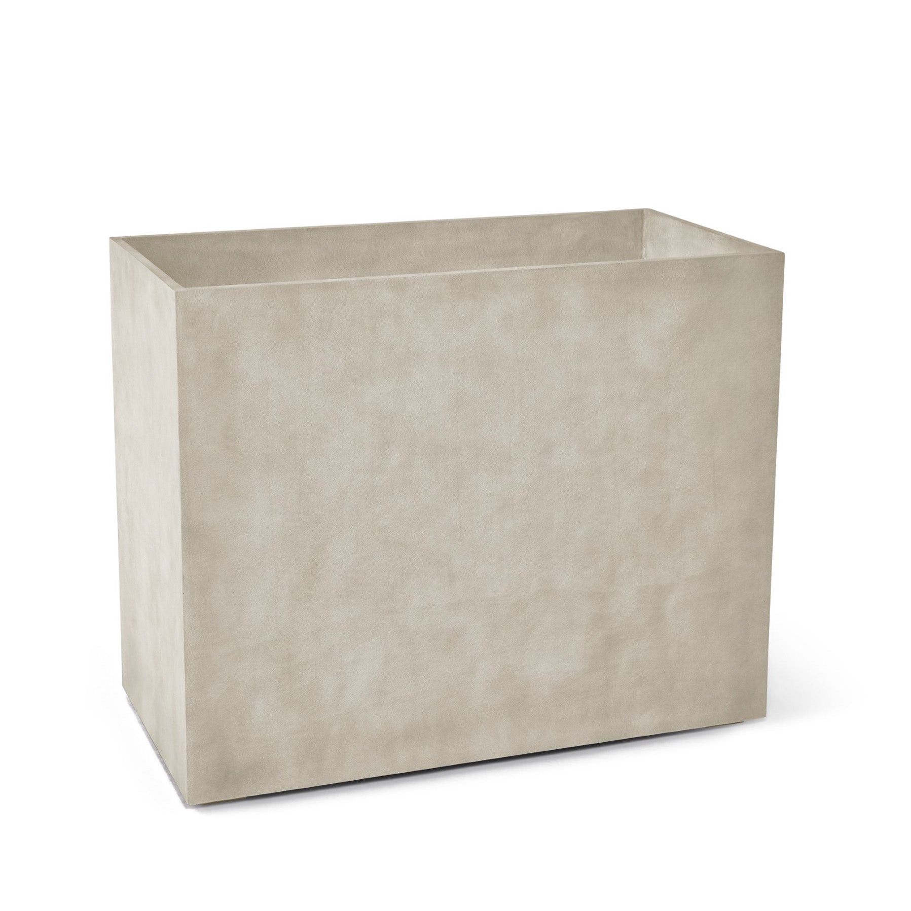 Semplito Rectangular Planter – Sand Stone Finish – Fiberglass Indoor/Outdoor and Weather-Resistant Large Planter (39.5" L x 19.75" W x 31.5" H Exterior, 39" L x 19.3" W Interior) - Sand Stone,39.3 in x 19.7 in x 31.5 in