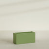 Tolga Extra Large Long Rectangle Fiberglass Planter - 48 in x 16 in x 24 in - Satin Green - Satin Green,48 in x 16 in x 24 in