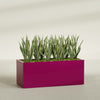 Granada Extra Large Long Rectangle Fiberglass Planter - 60 in x 24 in x 24 in - Gloss Eggplant - Gloss Eggplant,60 in x 24 in x 24 in