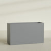 Darwin Extra Large Long Rectangle Fiberglass Planter - 72 in x 24 in x 42 in - Metallic Gunmetal - Metallic Gunmetal,72 in x 24 in x 42 in