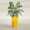 Lisbon Large Round Fiberglass Planter - 18 in x 18 in x 32 in - Gloss Saffron - Gloss Saffron,18 in x 18 in x 32 in