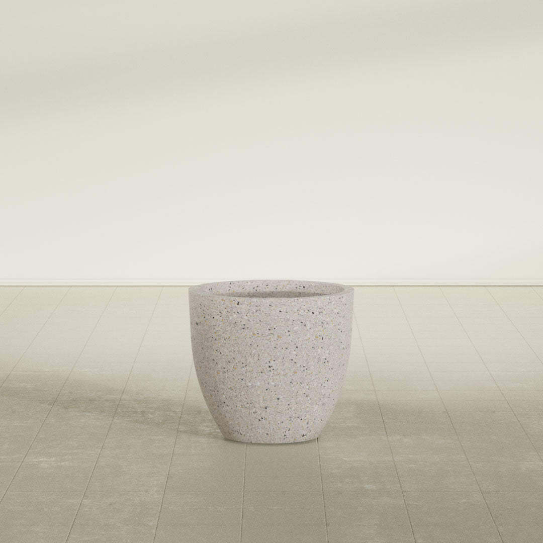 ProTone Fiberglass Premium Finish Tapered Round Planter - 27 in x 27 in x 24 in - StoneLight - Greystone - StoneLight - Greystone,27 in x 27 in x 24 in