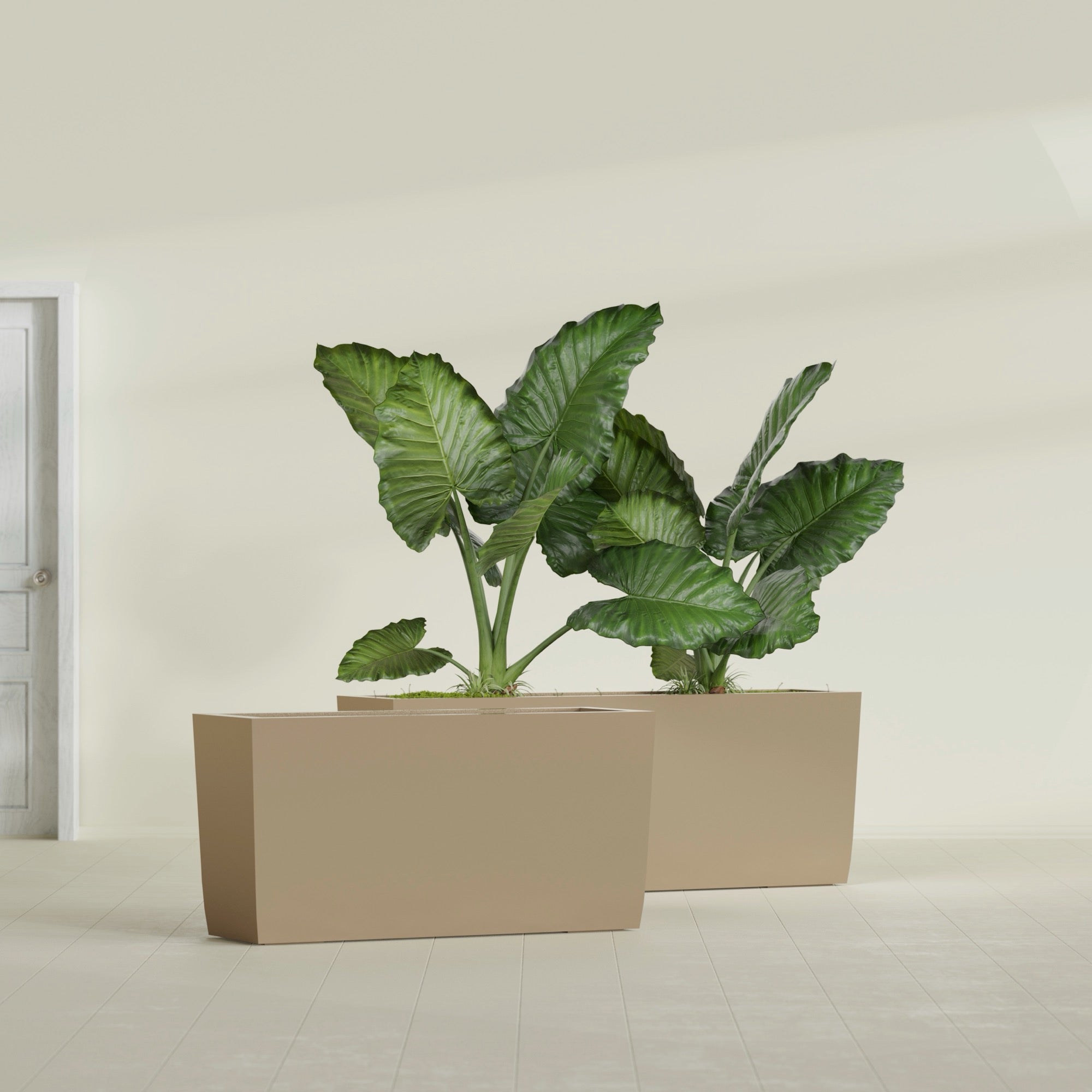 Panama Extra Large Long Rectangle Fiberglass Planter - 48 in x 12 in x 18 in - Metallic Gold - Metallic Gold,48 in x 12 in x 18 in
